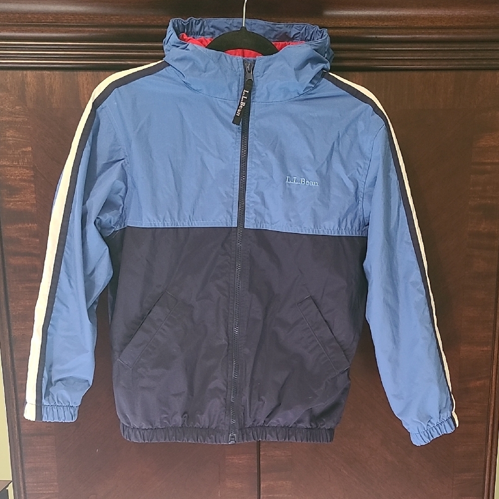 L.L. Bean Blue Raincoat Sporty Design